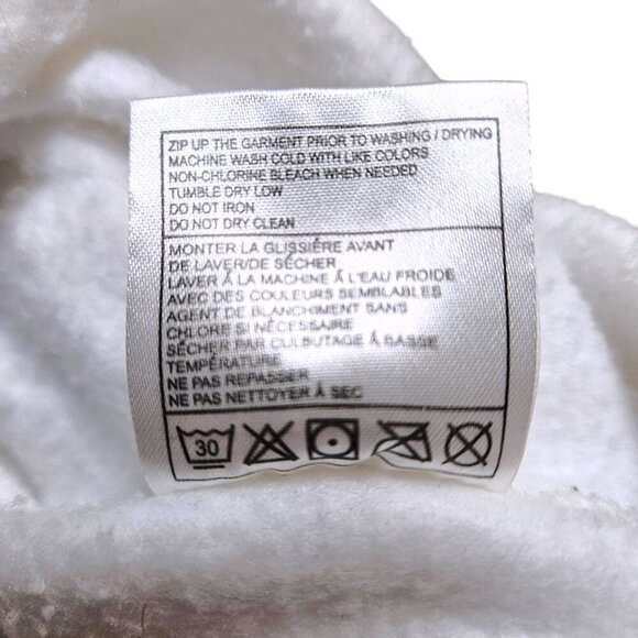 Champs Sports Y2K White Fleece Quarter-Zip Pullover Large Oversized - Picture 11 of 11